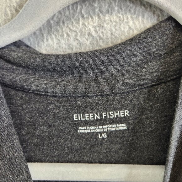 Eileen Fisher Top Womens L Gray Jersey Knit Minimalist Neutral Sleeveless - Picture 5 of 10